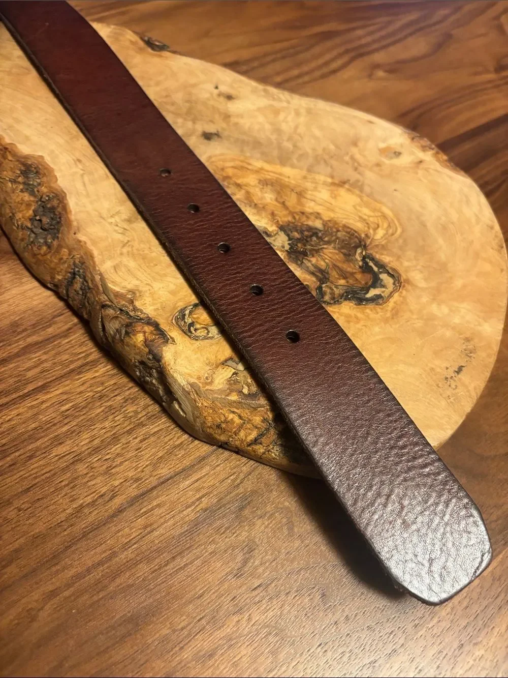 Fossil Men's Dark Brown Leather Belt with Metal Buckle - 40